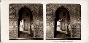 Stéréo, Espagne, Alhambra, salon des Ambassadeurs
