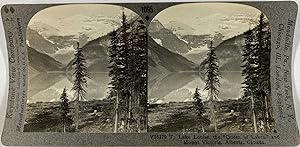 Keystone, Stéréo, Canada, Alberta, lake Louise and mount Victoria