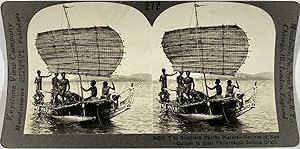 Keystone, Stéréo, Natives of New Guinea in picturesque sailing craft