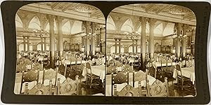 White, Stéréo, USA, Fla, St-Augustine, the dining hall of the Ponce of Leon