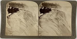 Underwood, Stéréo, USA, Niagara falls, prospect point over the ice fringe