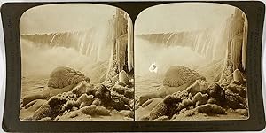 White, Stéréo, USA, Niagara Falls, below the horseshoe falls in winter