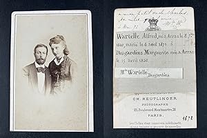 Reutlinger, Paris, Alfred Wartelle et Marguerite Desgardins avec envoi 1872