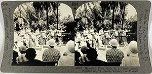 Keystone, Stéréo, Hawai, Hula girls in an ancient Native dance