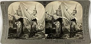 Keystone, Stéréo, glittering little figures of the dance in Siam