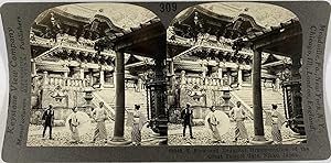 Keystone, Stéréo, Japan, Nikko, beautiful ornamentation of great temple gate