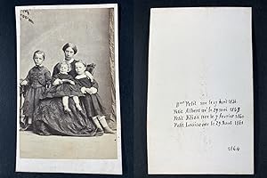 Famille Petit, Madame Petit, Albert, Elisa et Louise 1864