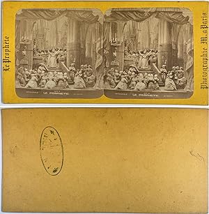 Théâtre, Acte IV: Le Prophète, le Sacre, Vintage albumen print, ca.1860, Stéréo