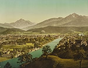 P.Z Photochrom Zurich, Tirol. Innsbruck. Generalansicht gegen Su?den, von der Weiherburg aus.