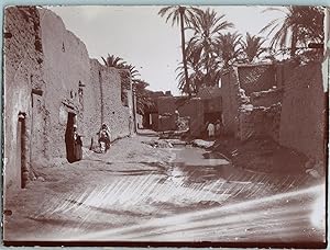 Maghreb, rue et maisons, Vintage citrate print, ca.1900
