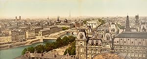 Paris. vue panoramique des sept ponts.