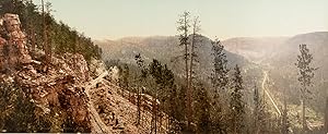 USA, South Dakota. Spearfish Canyon. approach to Canyon.