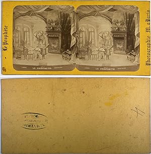 Théâtre, Acte II Le Prophète: le départ de Jean, Vintage albumen print, ca.1860, Stéréo