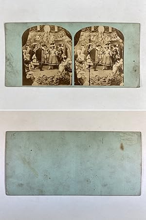 Scène, Bal de renaissance, Vintage albumen print, ca.1860, Stéréo