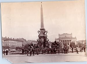 Allemagne, Leipzig, La fontaine Mende (Mendebrunnen) à l'Augustusplatz