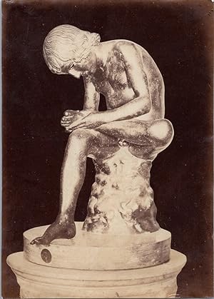 Sculpture, Le tireur d'épine, Musée du Vatican, Vintage albumen print