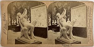 Somnolence, sculpture de Frédéric-Etienne Leroux, Vintage albumen print, ca.1880, Stéréo