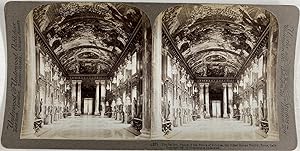 Italie, Rome, Palais Colonna, la Galerie, Vintage print, ca.1860, Stéréo