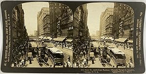 White, USA, stereo, Chicago, State Street and Masonic Temple, 1906