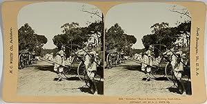 White, South Africa, Wynberg, stereo, Rickshaw Boys or Runners, 1901