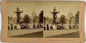 Kilburn, USA, Washington, Capitol and Fountain, stereo, 1896