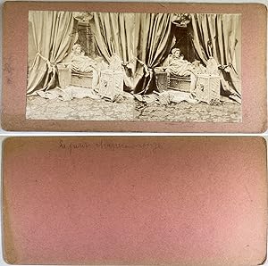 Le Petit Chaperon Rouge, Vintage albumen print, ca.1870, stéréo