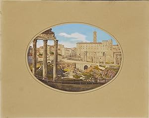 Roma, salt print with watercolor