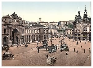 Schweiz, Zürich, Bahnhofplatz mi Polytechnikum