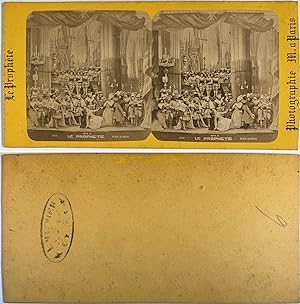 Théâtre, Acte IV Le Prophète: Jean renie sa mère, Vintage albumen print, ca.1860, Stéréo