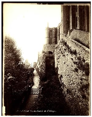 France, Mont Saint-Michel, vue de l'entrée de l'Abbaye