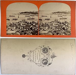 Abdullah frères, Istanbul, La Corne d'Or, Vintage albumen print, ca.1870, Stéréo