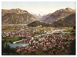 Schweiz, Berner Oberland, Interlaken von der Scheibenfluh
