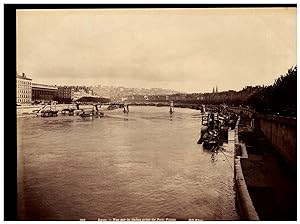 France, Lyon, vue sur la Saône prise du Pont Tilsitt