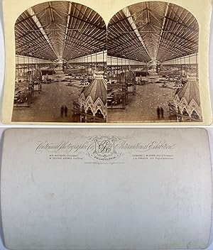 États-Unis, U.S.A., Philadelphia, Main building, nave, International Exhibition 1876