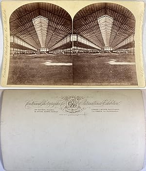 États-Unis, U.S.A., Philadelphia, Main building, nave, International Exhibition 1876