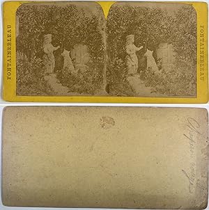 Le Petit Chaperon Rouge et le Loup, Vintage albumen print, ca.1860, stéréo