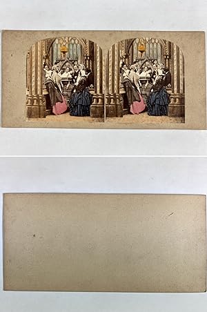 Baptême, Vintage albumen print, ca.1860, Stéréo