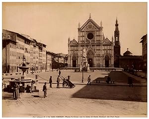 Italie, Firenze, Piazza S. Croce, Statua di Dante Alighieri del Prof. Pazzi