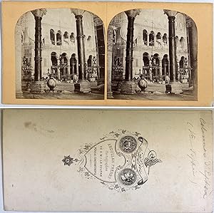 Abdullah frères, Turquie, Colonnes de Sainte-Sophie, Vintage albumen print, ca.1870, Stéréo