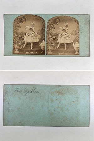 La ballerine Miss. Wyndham, Vintage albumen print, ca.1860, Stéréo