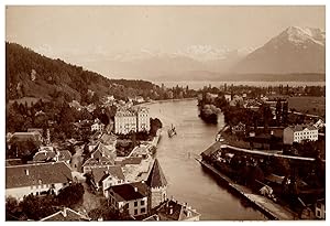 Suisse, Thoune, vue panoramique prise de l'église