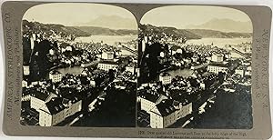 American Stereoscopic, Switzerland, Old Lucerne, stereo, 1908