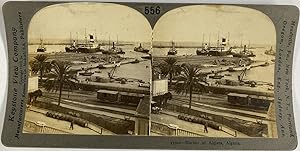 Keystone, Algeria, stereo, Harbor of Algiers, ca.1900
