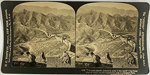 White, China, The Great Wall, stereo, 1907