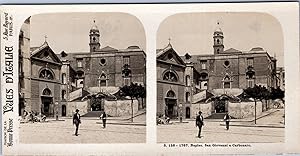Italie, Naples, Église San Giovanni a Carbonara, Vintage print, ca.1910, Stéréo