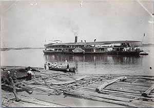 Burma, Irrawaddy Flotilla Company, Boat, vintage silver print, ca.1910