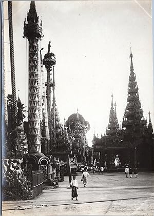Burma, Rangoon, Shwedagon, Pagoda, vintage silver print, ca.1910