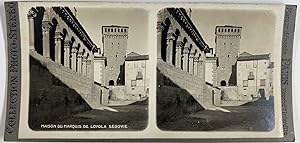 Espagne, Segovia (Ségovie), Maison du Marquis de Loyola, Vintage silver print, ca.1900, Stéréo