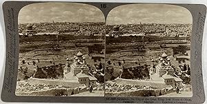 Palestine, Jerusalem, la Cité du Grand Roi, Vintage print, ca.1880, Stéréo