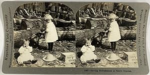 Keystone, USA, stereo, Refreshments at baby's expense, ca.1900